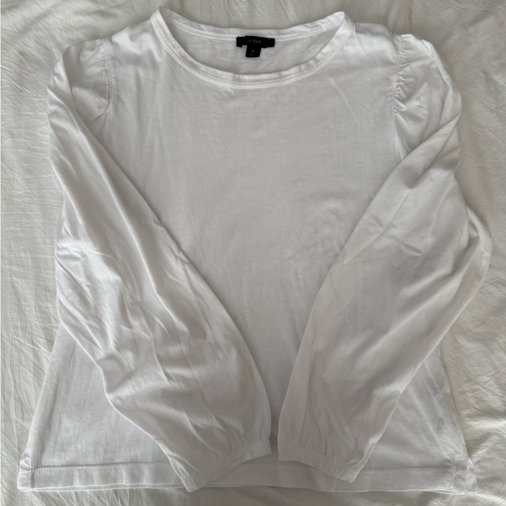Women’s J.Crew White Elevated Basic Long Sleeve Tee